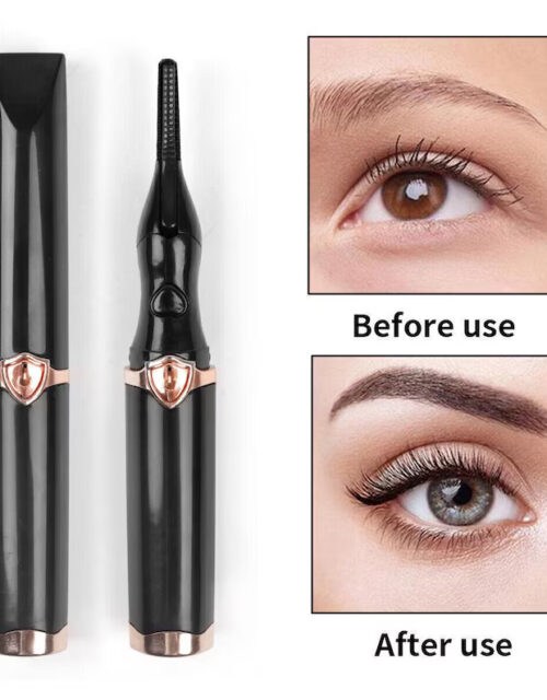 USB Rechargeable Electric Heated Eyelash Curler Long Lasting Makeup Tool
